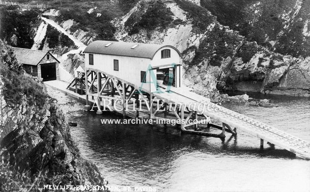 St Davids, lifeboat house c1910