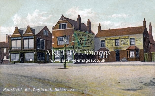 Daybrook, Mansfield Road, Grove Hotel c1908