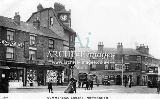 Nottingham, Commercial Square c1910