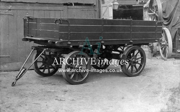 Ely, James Bramer, cart maker, new 4-wheeled trailer c1910