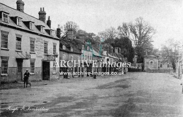 Kimbolton, High Street & White Lion Hotel c1910