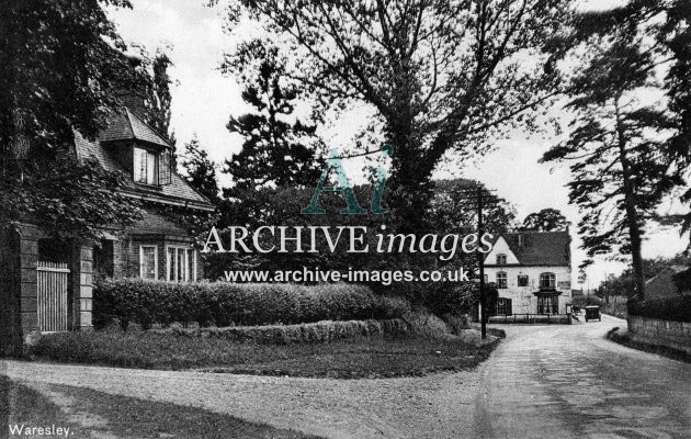 Waresley village, main road c1935