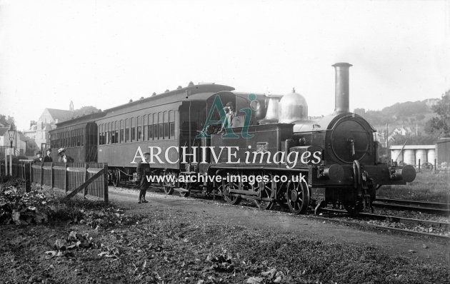 Clevedon WC&PR station, 2-4-0T No 1384 & train c1905