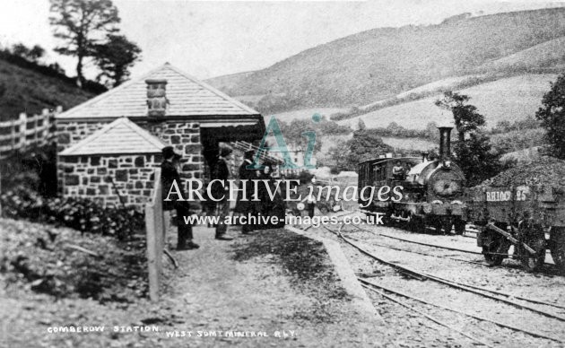 Comberrow station & train WSMR c1880