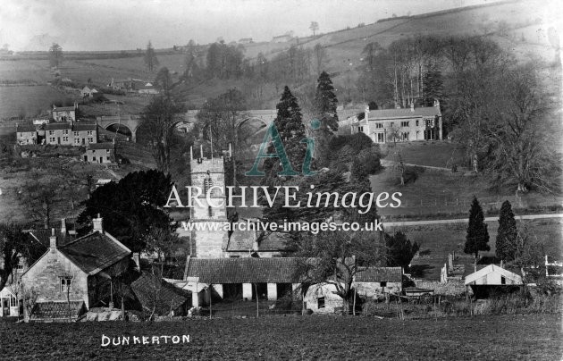 Dunkerton village showing GWR Viaduct c1912