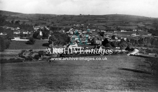 Lodge Hill station & Westbury-sub-Mendip village c1930