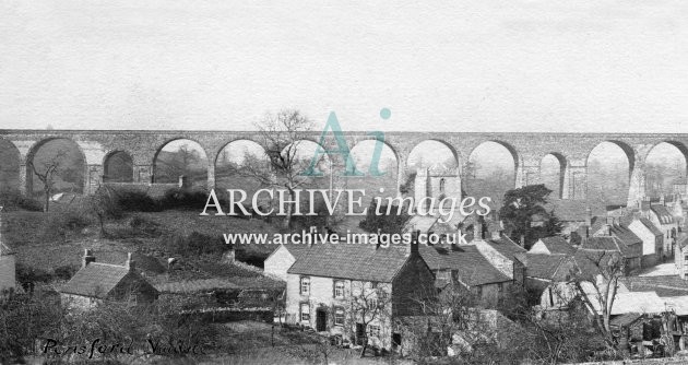 Pensford GWR viaduct & village c1905