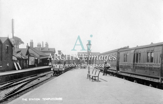 Templecombe station & LSWR No 288 c1908 