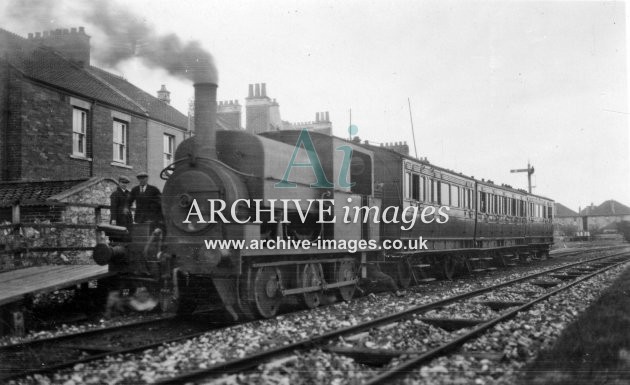 Weston super Mare, WC&PR station & train c1930