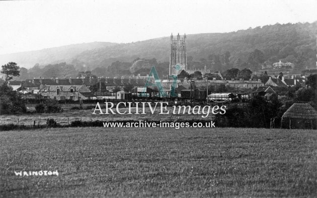 Wrington, goods siding & village c1910