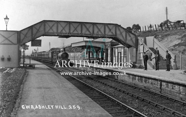 Ashley Hill station & GWR train c1908