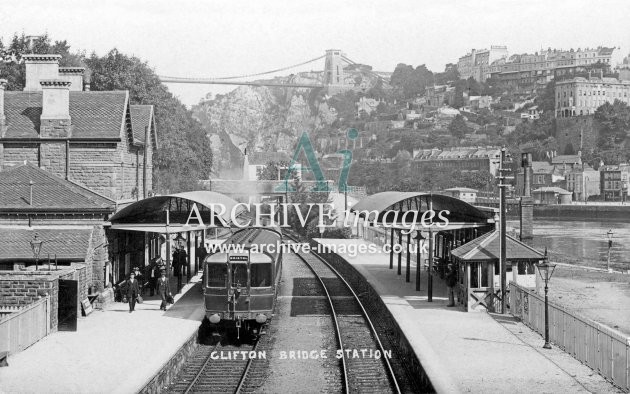 Clifton Bridge station & GWR SRM c1910