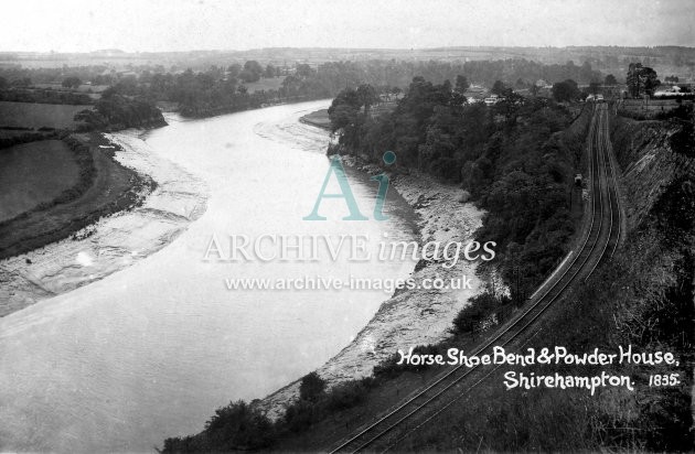 Shirehampton, River Avon, GWR Avonmouth Branch & Powder House c1920