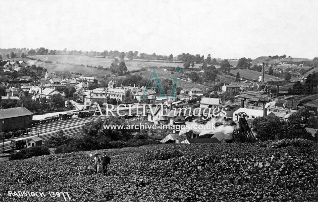 Radstock GWR station & goods yard, & colliery c1910