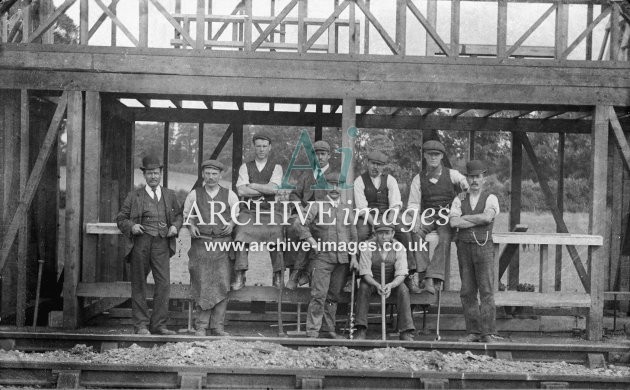 Adlestrop, building new signal box 1906