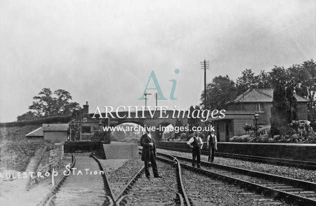Adlestrop station & stationmaster c1907