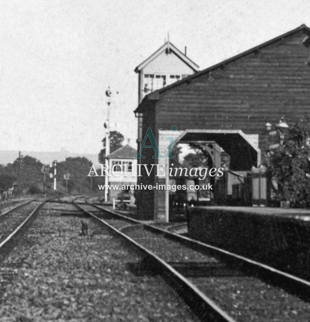 Adlestrop station, old & new signal boxes 1906