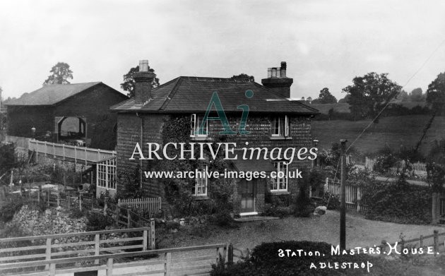 Adlestrop stationmasters house & goods shed c1906