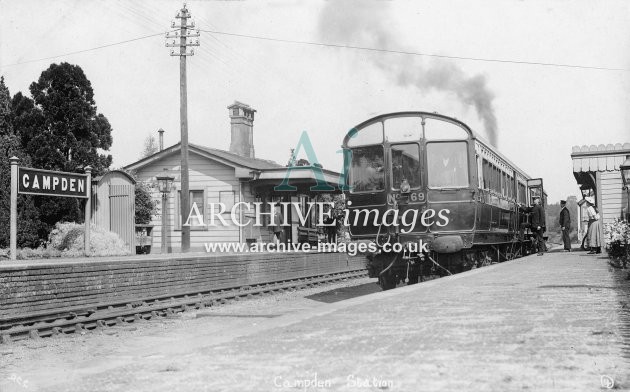 Chipping Campden station & GWR SRM No 69 c1910
