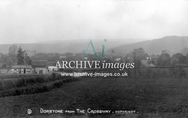 Dorstone station & village from Crossway c1908