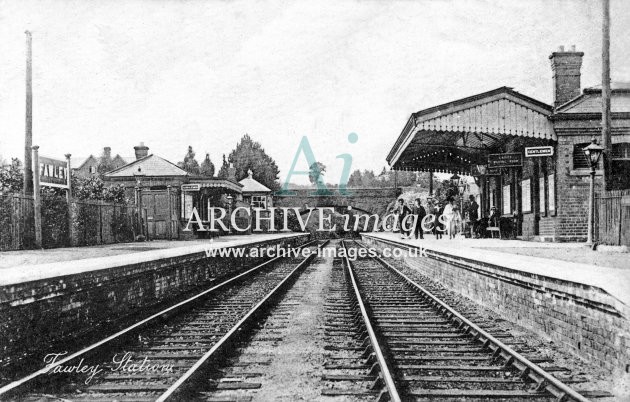 Fawley station, looking towards Hereford c1908
