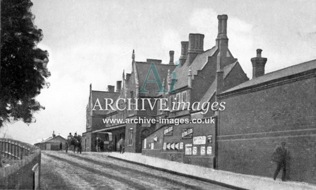 Hereford Barrs Court station forecourt c1905