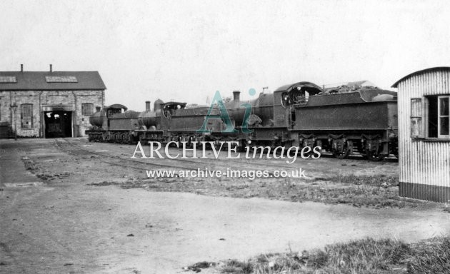 Hereford shed, GWR No 2317 Ilfracombe & No 2607 c1930
