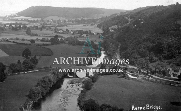 Kerne Bridge & GWR station from Coppet Hill c1930