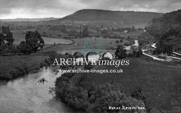 Kerne Bridge & GWR station looking north c1910