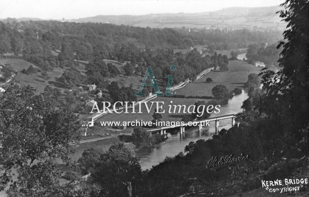 Kerne Bridge railway viaduct & Bishopswood Valley c1908