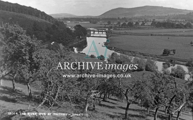 Whitney on Wye, railway viaduct & toll bridge c1930