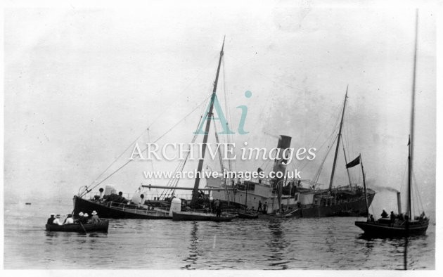 Scilly Isles 14 August 1909 Plympton wreck St Agnes CMc 