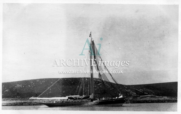 Scilly isles 1912 Lord Dunravens yacht Iverna CMc