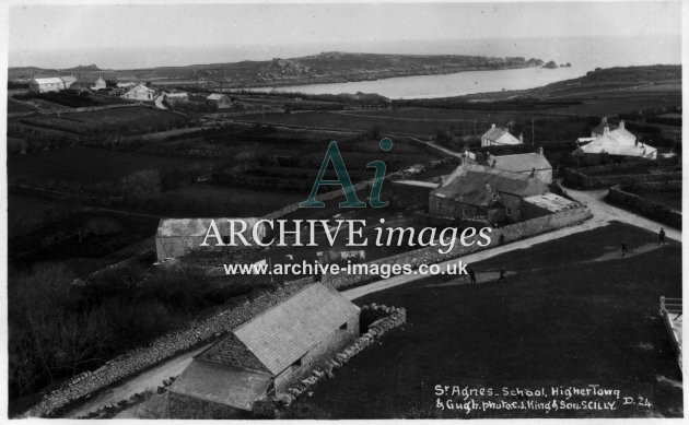 Scilly Isles St Agnes School Higher Town and Gugh c.1935 CMc