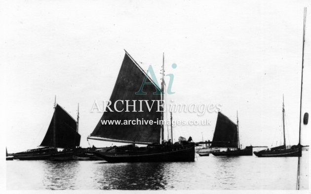 Scilly isles St Marys 1912 French crabbers including Camaret CMc