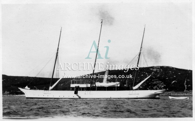 Scilly Isles 1912 Steam yach Duke of Leeds Aries CMc