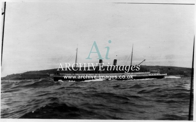 Scilly Isles ferry RMS Deerhound c1912 CMc