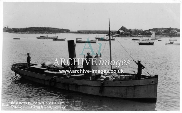 Scilly Isles Steam Launch G Hugh c.1930 CMc