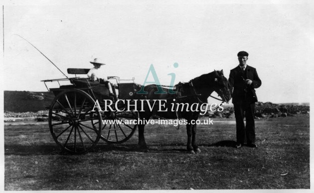 Scilly Isles 1912 Harold and his pony cart St Marys CMc