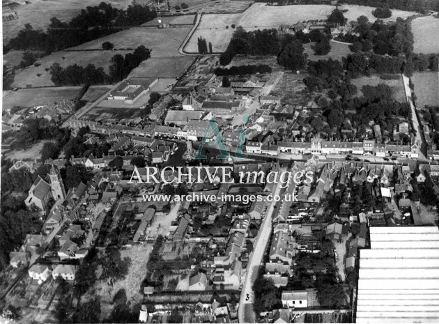Hertfordshire Hoddesdon centre from the air 1935 CMc