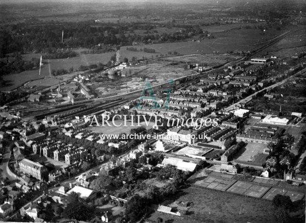 Hertfordshire Hertford from the air 1938
