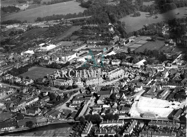 Hertfordshire Hertford Girls Christ Hospital from the air 1938 CMc