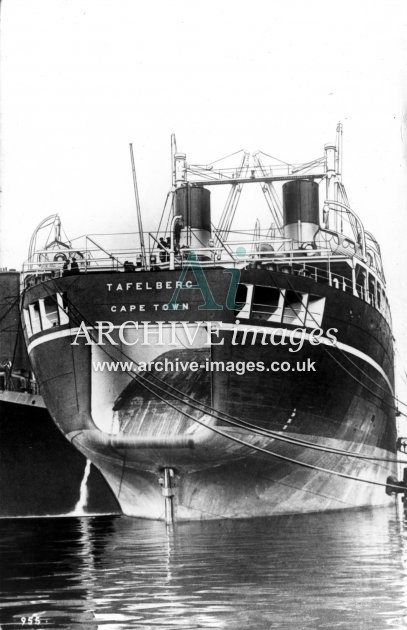 South Africa Whaling whale factory ship Tafelberg Cape Town c1935 CMc