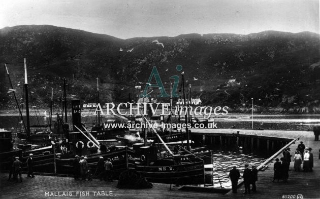 Inverness-shire Mallaig Fish Table Fishing Industry CMc