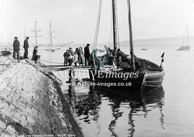 Shetland Lerwick return from the fishing herring Industry CMc