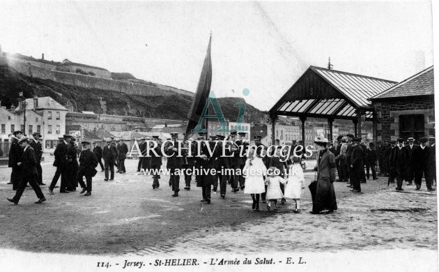 Channel Islands Jersey EL 114 Salvation Army band St Helier c1910 CMc