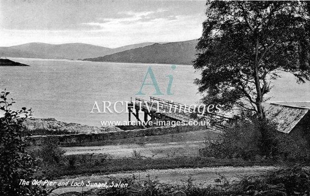 Inner Hebrides old pier Sunart Salen Mull c1920 CMc