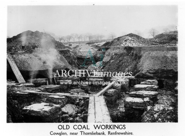 Renfrewshire old coal workings Cowglen Thornliebank c1900 CMc