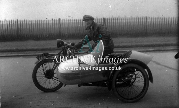 Motorbike and sidecar c1910 CMc