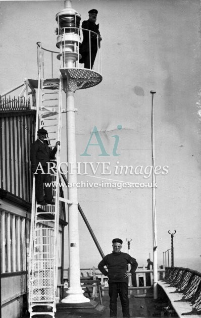 Kent Deal end of pier lighthouse c1910 CMc